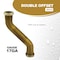 Everflow Double Offset for Tubular Drain Applications, 17GA Brass 1-1/2"x12" 42212 - alternate 4